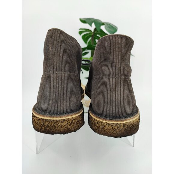 Clarks Desert Trek Men\'s Size 10.5 US M Gray Corduroy Leather Chukka Boots 34316 main image 6